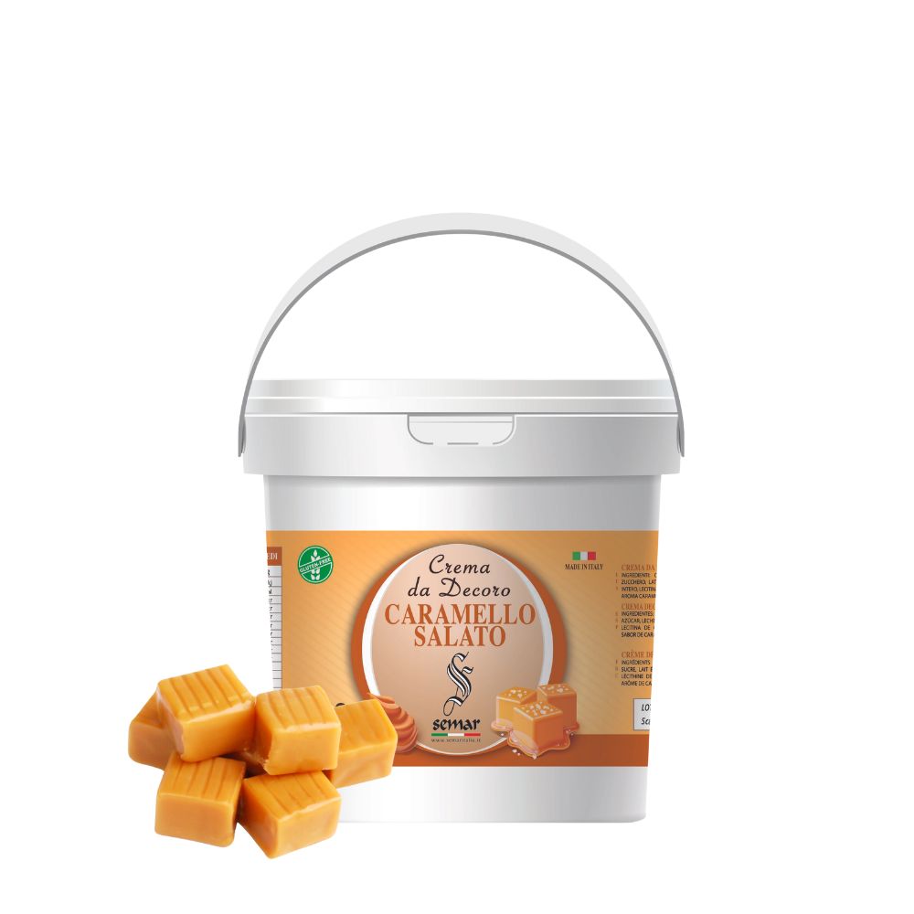 Crema spalmabile gusto Caramello Salto & Crumble di caramello da 1 kg ( Gluten Free )