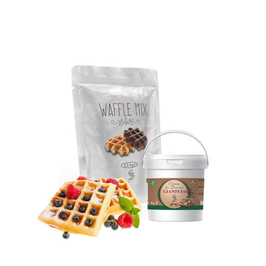 Kit Waffle - 1kg Mix per Waffle + 1kg Gianduia